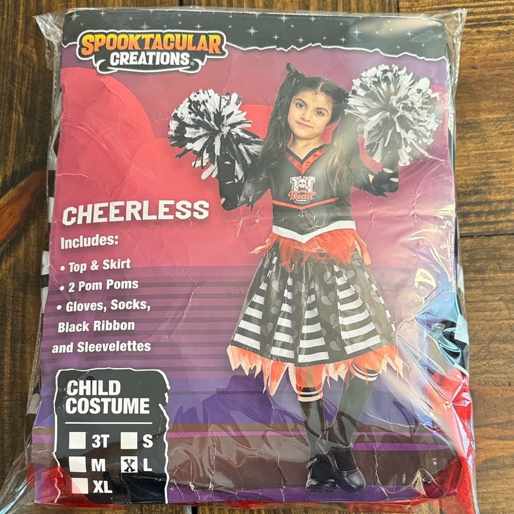 Spooktacular Creations Cheerless Kids Costume - Black and Red (L)